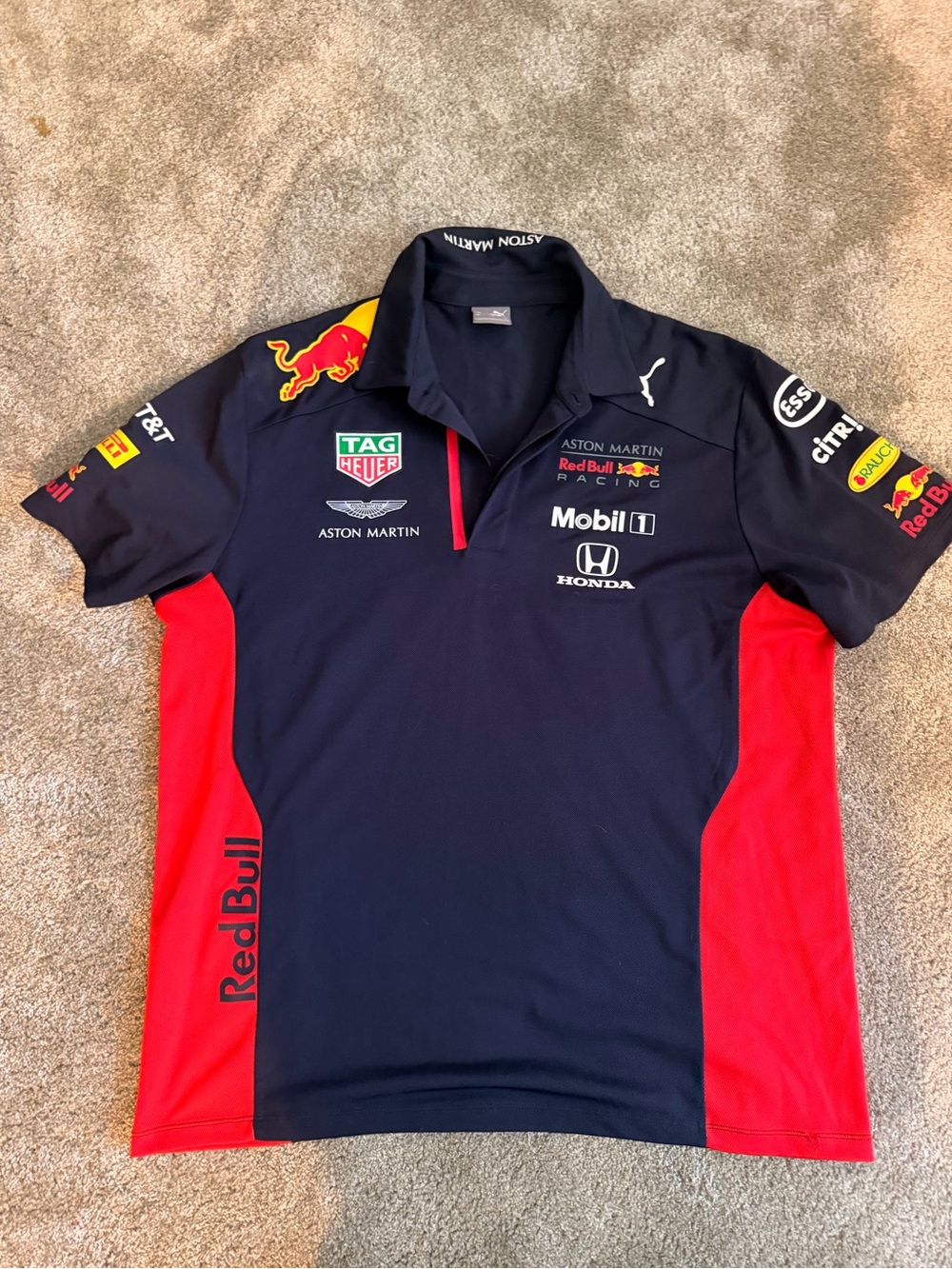 Puma Aston Martin Red Bull Racing F1 Team Polo | Navy Red | Men’s XL